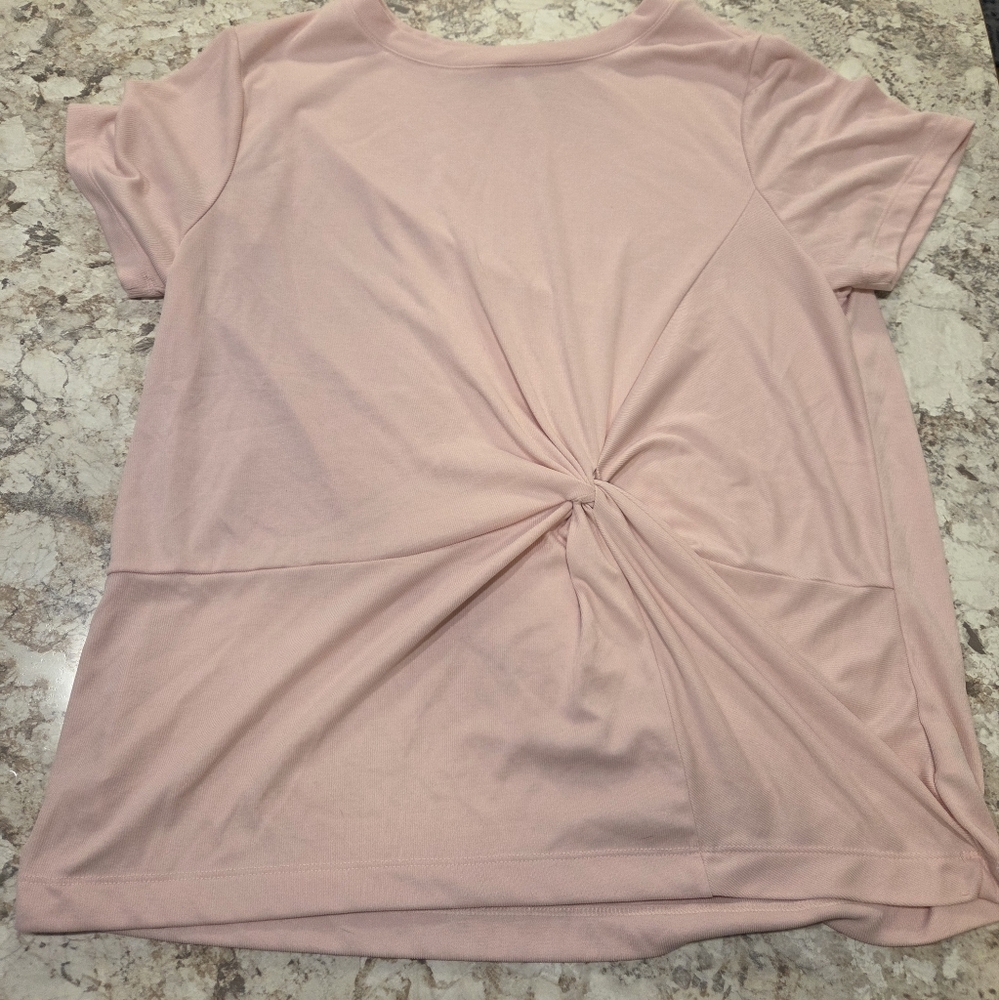 Light Pink Short Sleeve Blouse